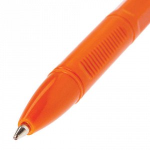 Ручка шариковая BRAUBERG &quot;X-333 Orange&quot;, ЗЕЛЕНАЯ, корпус ора