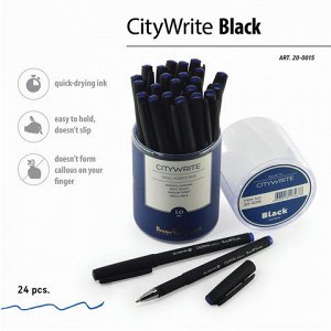 Ручка шариковая BRUNO VISCONTI CityWrite Black, СИНЯЯ, корпу