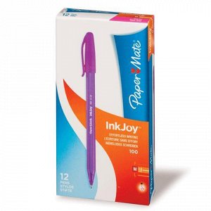 Ручка шариковая PAPER MATE Inkjoy 100, РОЗОВАЯ, корпус тонир