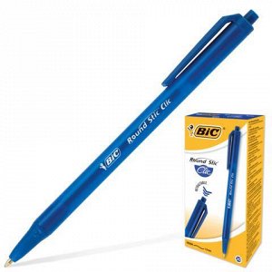 Ручка шариковая BIC автомат. "Round Stic Clic", корпус голуб