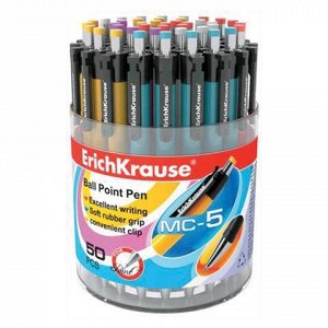 Ручка шариковая ERICH KRAUSE "МС-5", корп. цветной ассорти,