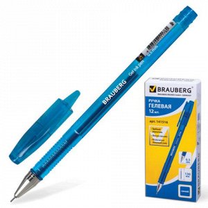 Ручка гелевая BRAUBERG "Income", корпус тонированный синий,