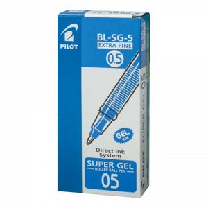 Ручка гелевая PILOT BL-SG-5 "Super Gel", корпус прозрачный,