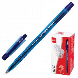 Ручка шариковая масляная CELLO Slimo, корпус тонированный си