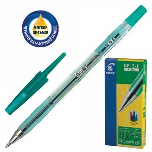 Ручка шариковая масляная PILOT BP-S, корпус тониров. зеленый