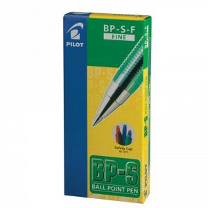 Ручка шариковая масляная PILOT BP-S, корпус тониров. зеленый