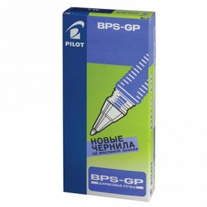 Ручка шариковая масляная PILOT BPS-GP, корпус прозрачный, уз