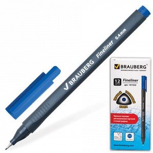 Ручка капиллярная BRAUBERG Carbon, металлический наконечник,