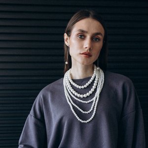 Бусы «Жемчужный каскад», 5 нитей