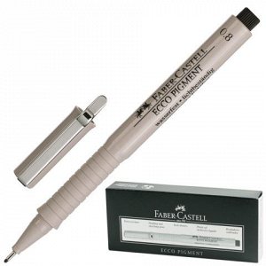 Ручка капиллярная FABER-CASTELL Ecco Pigment, корпус серый,