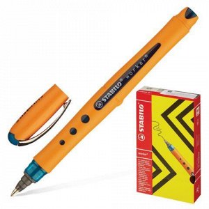 Ручка-роллер STABILO Worker, оранжевый корпус soft-touch, уз