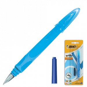 Ручка перьевая BIC EasyClic, корпус голубой, иридиевое перо,