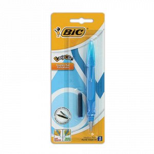 Ручка перьевая BIC EasyClic, корпус голубой, иридиевое перо,