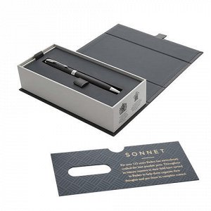 Ручка шариковая PARKER Sonnet Slim CT, тонкий корп.черный ла