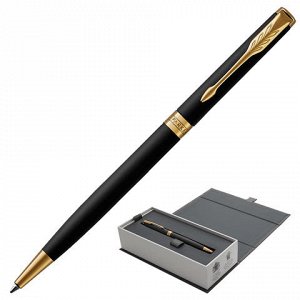 Ручка шариковая PARKER Sonnet Slim GT, тонкий корпус черный