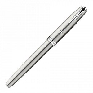 Ручка-роллер PARKER Sonnet Steel CT, корпус серый, нерж.стал