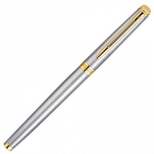 Ручка-роллер WATERMAN Hemisphere Steel GT, корпус серебристы