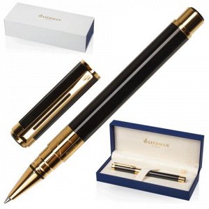 Ручка-роллер WATERMAN Perspective GT, корпус черный, латунь,