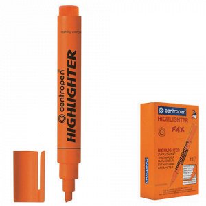 Текстмаркер CENTROPEN, скошенный наконечник 1-4,6 мм, НЕОН оранжевый, 8852/1О