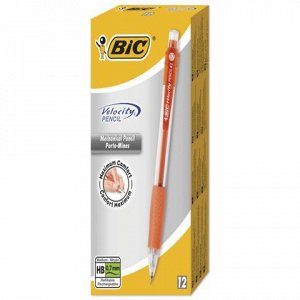 Карандаш мех. BIC "Velocity", корпус ассорти, резиновый держ