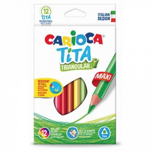 Карандаши цветные утолщенные CARIOCA &quot;Tita Maxi&quot;, 12 цв, пла