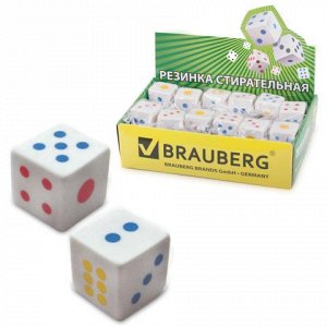 Резинка стирательная BRAUBERG "Game", в форме игральной кост