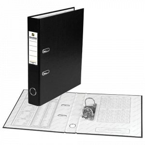 Папка-регистратор BRAUBERG с покрытием из ПВХ, 50 мм, черная