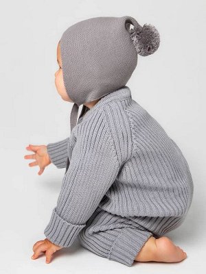 Шапочка детская Amarobaby Pure Love Nice вязаная, серый