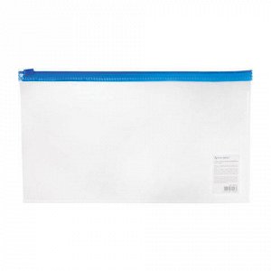 Папка-конверт на молнии МАЛОГО ФОРМАТА (250х135 мм), прозрач