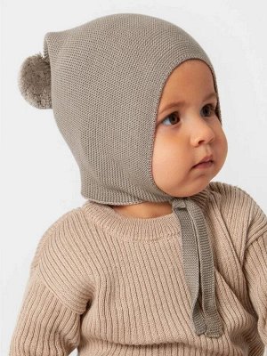 Шапочка детская Amarobaby Pure Love Nice вязаная, коричневый