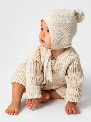 Шапочка детская Amarobaby Pure Love Nice вязаная, молочный