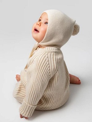 Шапочка детская Amarobaby Pure Love Nice вязаная, молочный