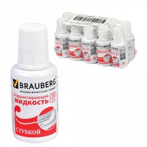 Корректирующая жидкость BRAUBERG &quot;Premium&quot; быстросохнущая, 2