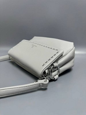 Сумка женская светло серая экокожа