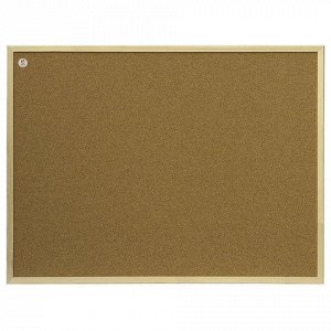 Доска пробковая для объявлений (100x200см), коричневая рамка