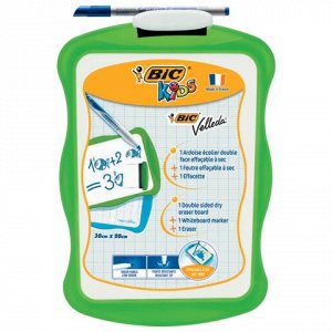 Доска маркерная BIC "Velleda", 200*310 мм, двусторонняя, с м