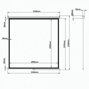 Экран проекционный BRAUBERG WALL, матовый, настенный, 200х20