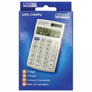 Калькулятор CITIZEN карманный CPC-110WB, 10 разрядов, двойно