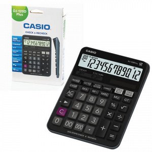 Калькулятор CASIO настольный DJ-120DPLUS-W, 12разряд, двойно