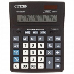 Калькулятор CITIZEN BUSINESS LINE CDB1601BK, настольный, 16