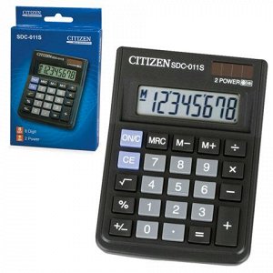 Калькулятор CITIZEN настольный SDC-011S, 8 разрядов, двойное