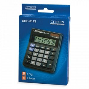 Калькулятор CITIZEN настольный SDC-011S, 8 разрядов, двойное