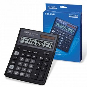Калькулятор CITIZEN настольный SDC-414N, 14 разрядов, двойно