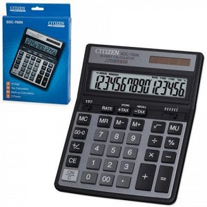 Калькулятор CITIZEN настольный SDC-760N, 16 разрядов, двойно