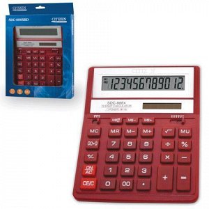Калькулятор CITIZEN настольный SDC-888ХRD, 12 разрядов, двой