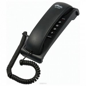 Телефон RITMIX RT-007 black, световая индикация звонка, мело