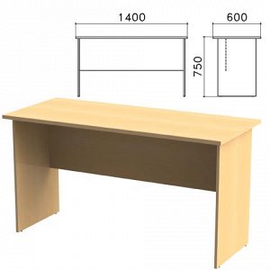 Стол письменный "Канц" (ш1400*г600*в750 мм), цвет бук, СК21.