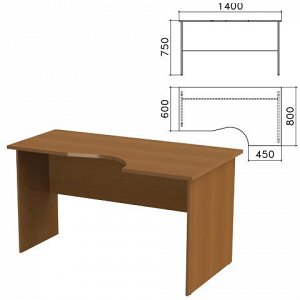 Стол письменный эргономичный "Канц" (ш1400*г800*в750 мм), пр