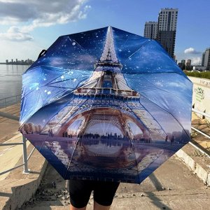 Зонт Зонт в 3 сложения, полный автомат. Модель прочная, надёжная. Ручка из материала софттач. Каркас зонта выполнен из 9 спиц, за счет чего зонт имеет хорошую натяжку  купола и выдерживает сильные пор