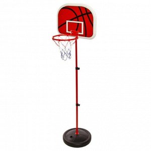 Набор для игры в баскетбол (детский, мяч, насос, кольцо сеткой на стойке, 6+)